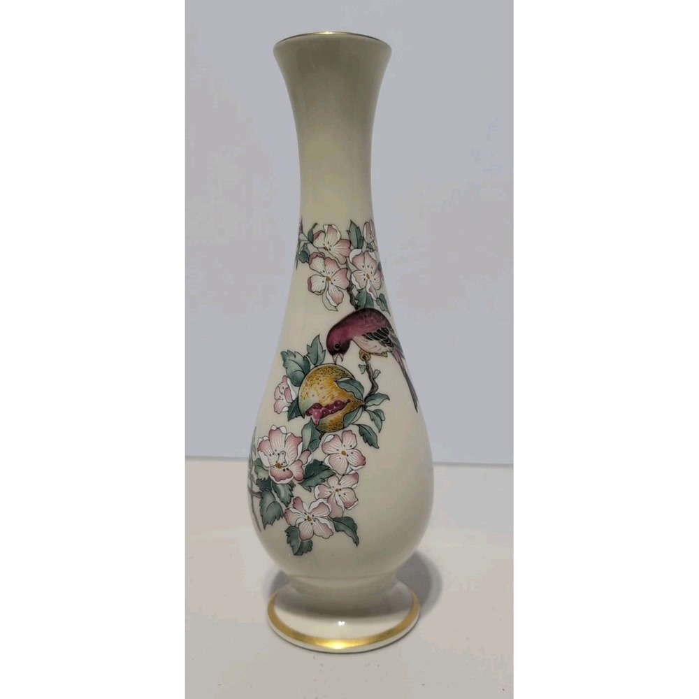Lenox Serenade Bud Vase With Gold Trim 8-1/2"